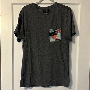 PacSun Gray Short Sleeve Tee with Vibrant Pocket Design